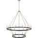 Carruth 15 Light 45 inch Matte Black/Modern Gold Chandelier Ceiling Light